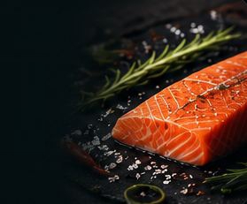 Seasoned fish fillet with herbs